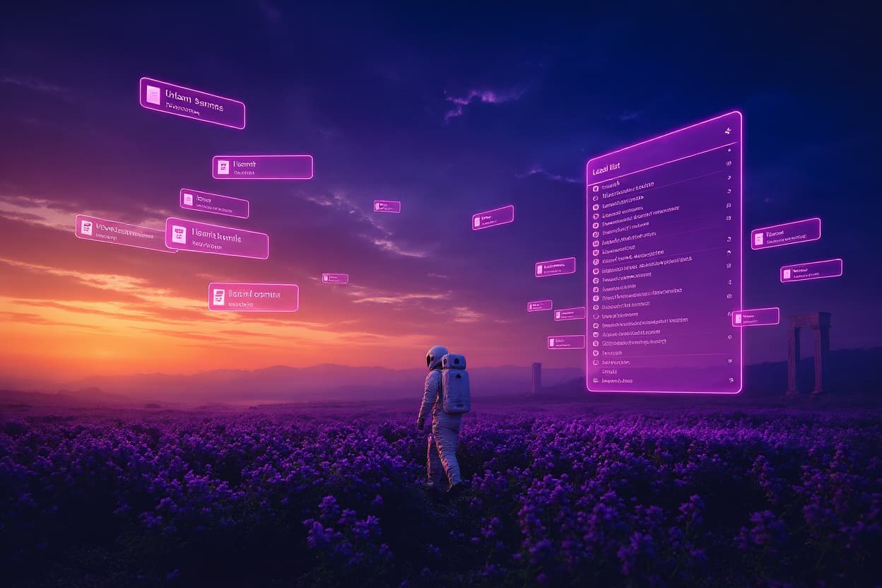 Astronaut sleduje přicházející poptávky